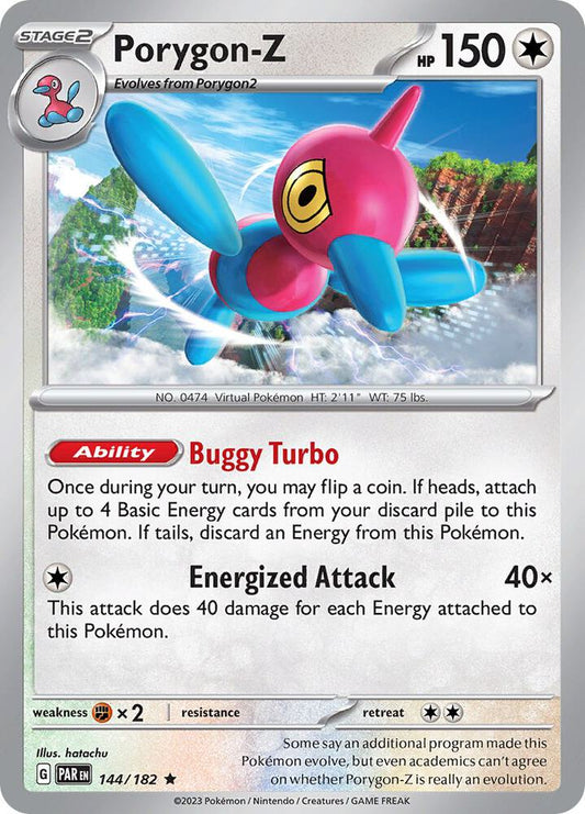 Porygon-Z 144/182 Rare Paradox Rift Pokémon card