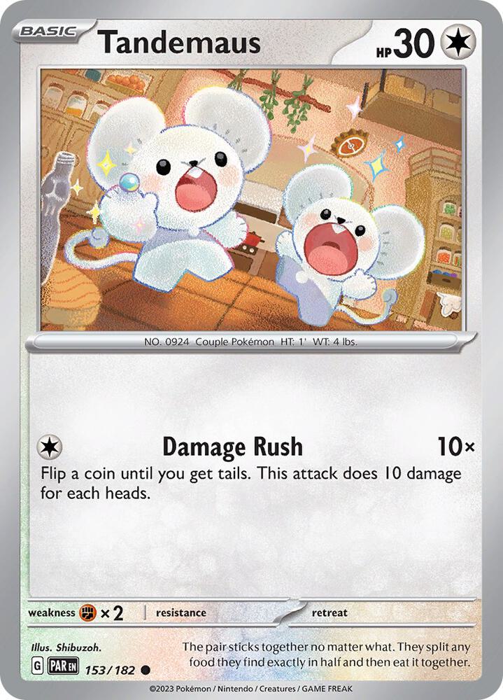 Tandemaus - 153/182 153/182 Common Paradox Rift Pokémon card