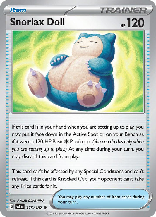 Snorlax Doll 175/182 Uncommon Paradox Rift Pokémon card