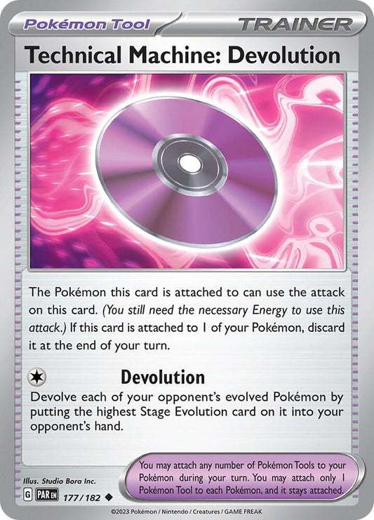 Technical Machine: Devolution 177/182 Uncommon Paradox Rift Pokémon card