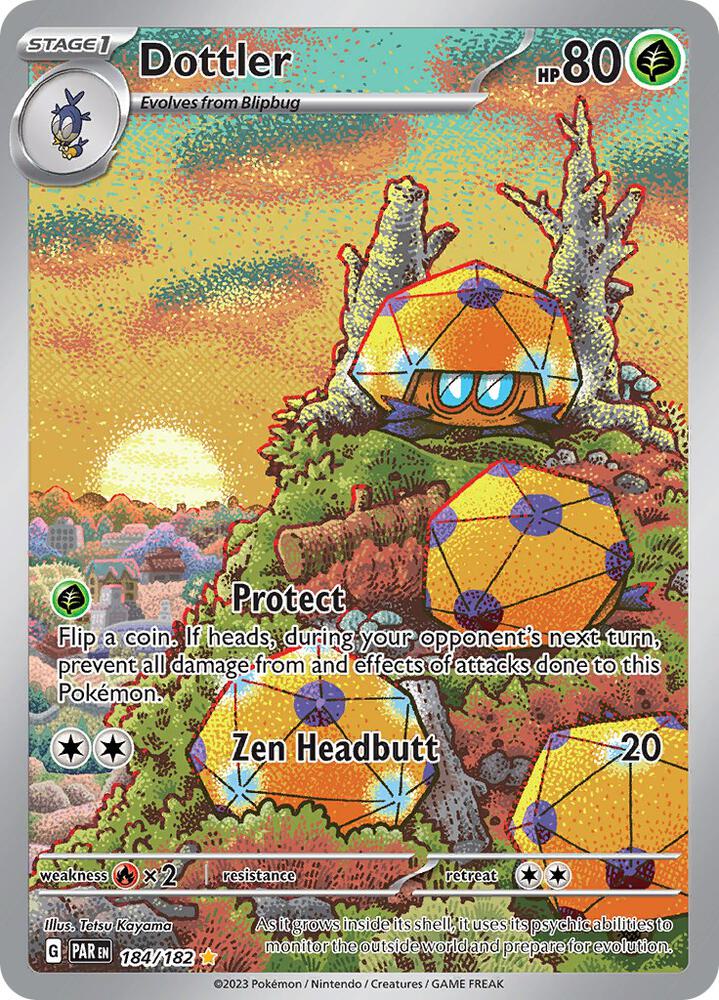 Dottler - 184/182 184/182 Illustration Rare Paradox Rift Pokémon card
