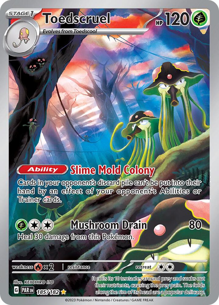Toedscruel - 185/182 185/182 Illustration Rare Paradox Rift Pokémon card