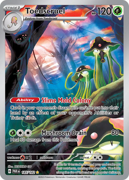 Toedscruel - 185/182 185/182 Illustration Rare Paradox Rift Pokémon card