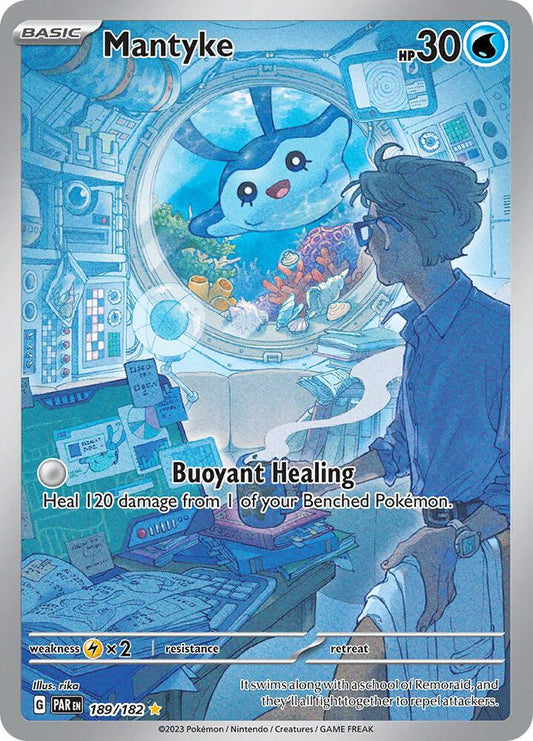 Mantyke - 189/182 189/182 Illustration Rare Paradox Rift Pokémon card
