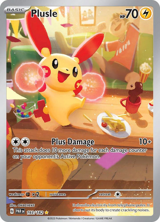 Plusle - 193/182 193/182 Illustration Rare Paradox Rift Pokémon card