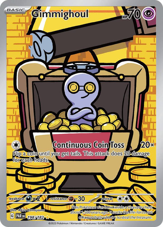 Gimmighoul - 198/182 198/182 Illustration Rare Paradox Rift Pokémon card