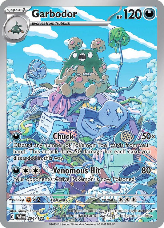 Garbodor - 204/182 204/182 Illustration Rare Paradox Rift Pokémon card