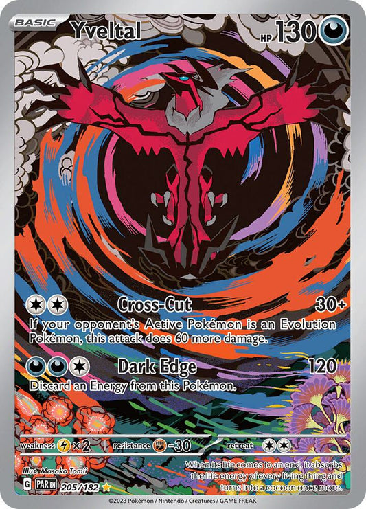 Yveltal - 205/182 205/182 Illustration Rare Paradox Rift Pokémon card