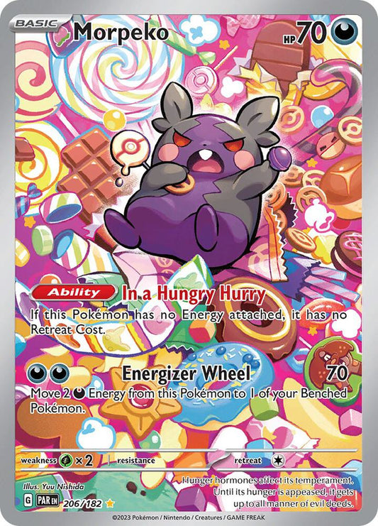 Morpeko - 206/182 206/182 Illustration Rare Paradox Rift Pokémon card