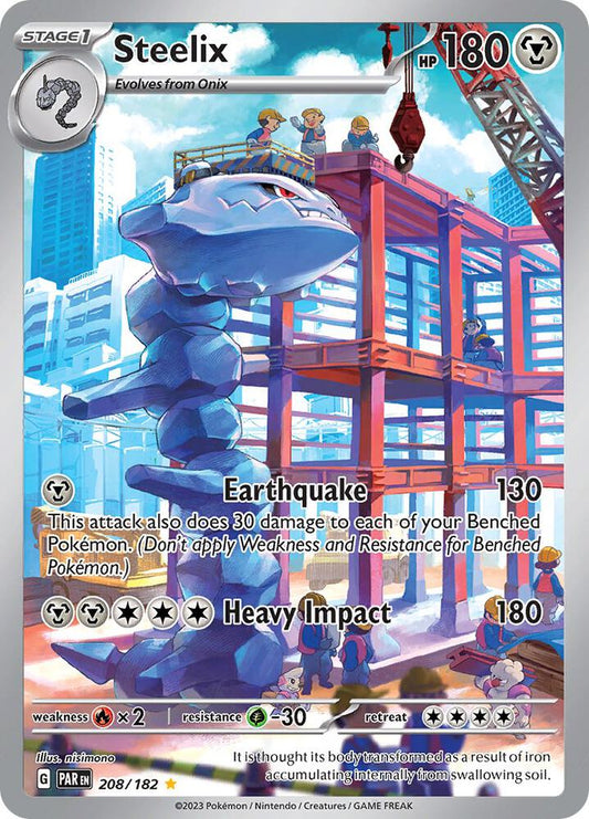 Steelix - 208/182 208/182 Illustration Rare Paradox Rift Pokémon card