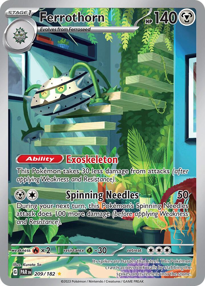 Ferrothorn - 209/182 209/182 Illustration Rare Paradox Rift Pokémon card