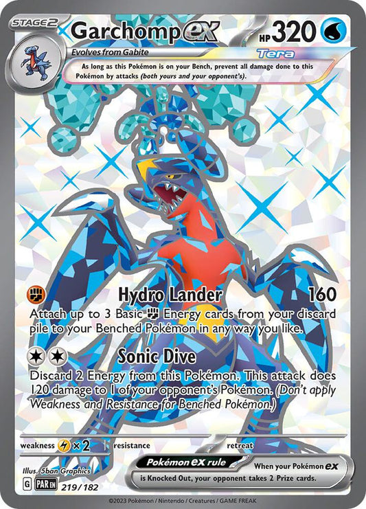 Garchomp ex - 219/182 219/182 Ultra Rare Paradox Rift Pokémon card