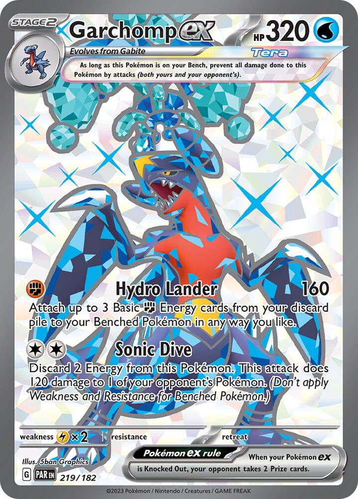 Garchomp ex - 219/182 219/182 Ultra Rare Paradox Rift Pokémon card