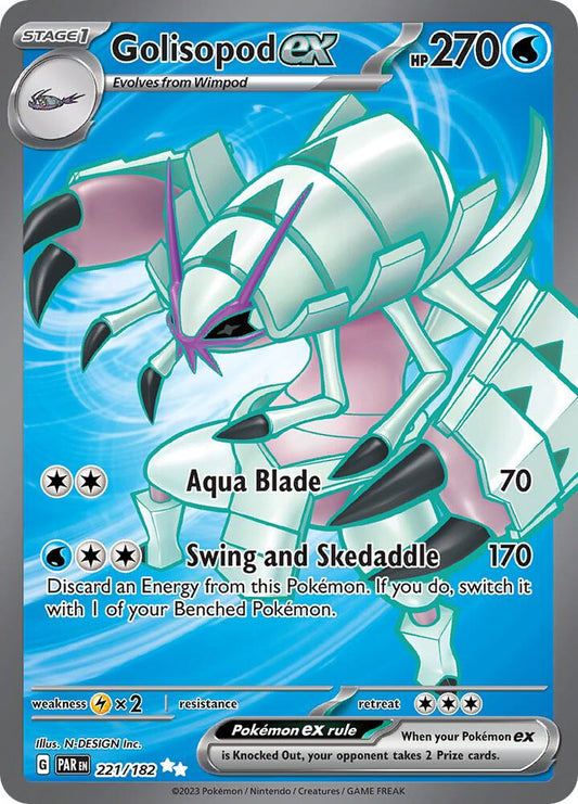 Golisopod ex - 221/182 221/182 Ultra Rare Paradox Rift Pokémon card