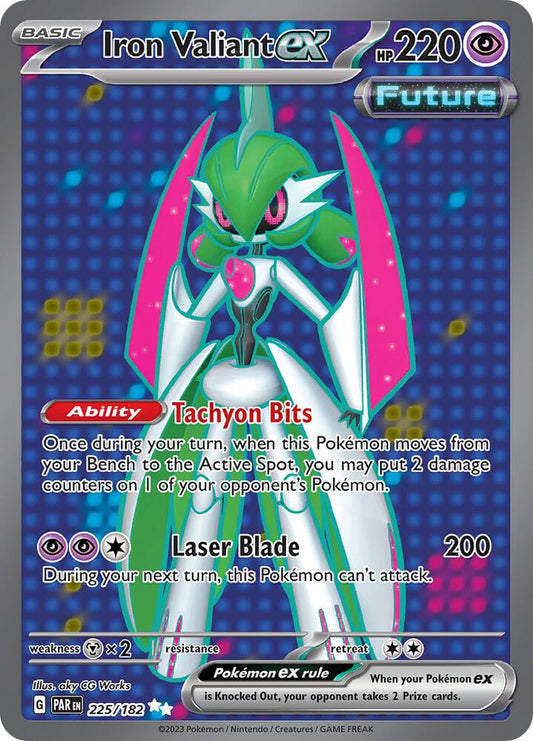 Iron Valiant ex - 225/182 225/182 Ultra Rare Paradox Rift Pokémon card