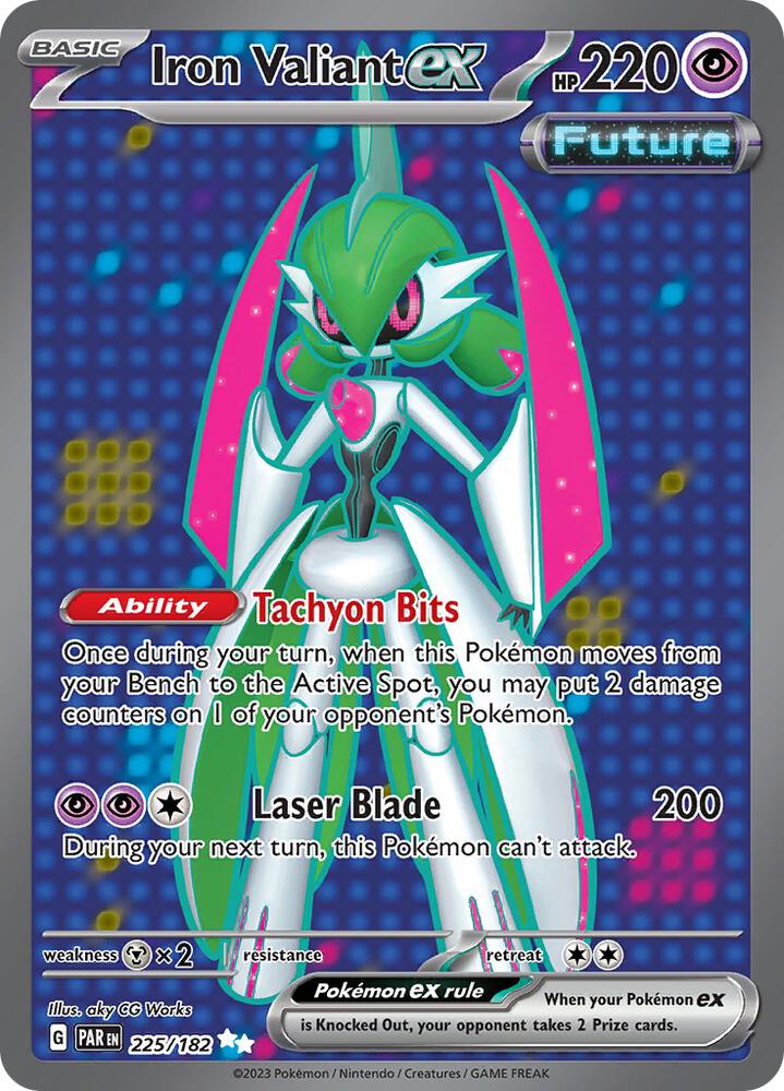 Iron Valiant ex - 225/182 225/182 Ultra Rare Paradox Rift Pokémon card