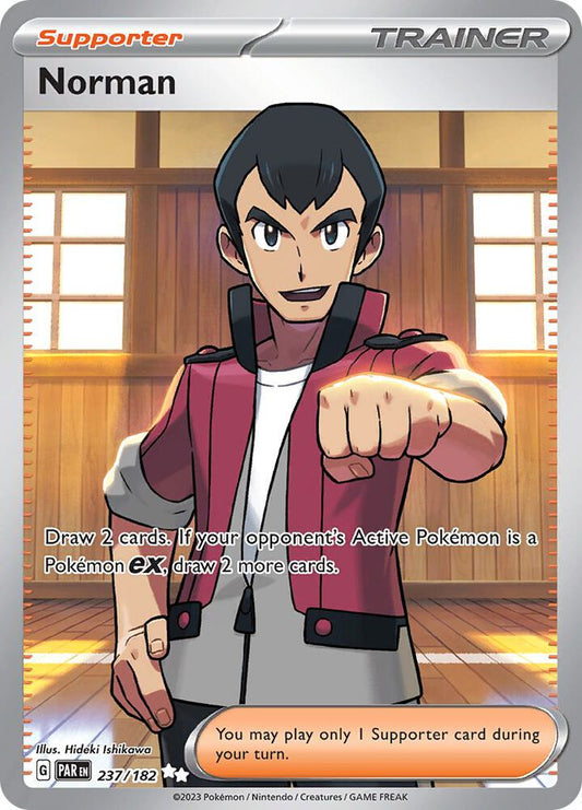 Norman - 237/182 237/182 Ultra Rare Paradox Rift Pokémon card