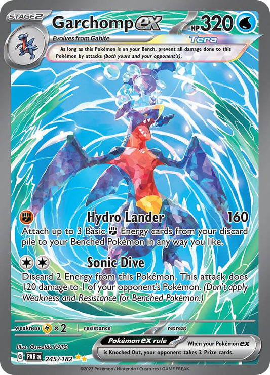 Garchomp ex - 245/182 Special Illustration Rare SV04: Paradox Rift