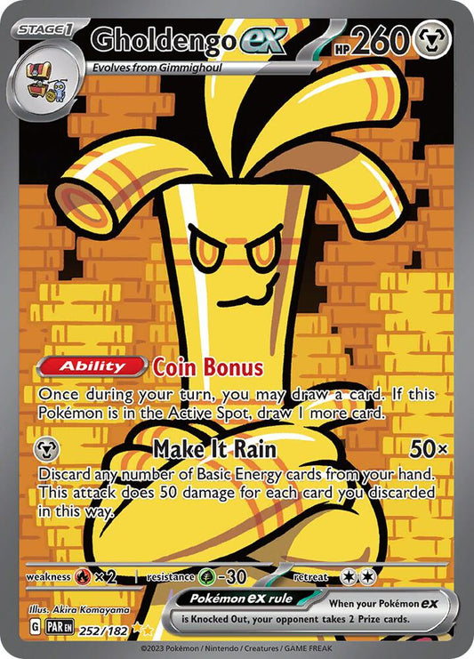 Gholdengo ex - 252/182 252/182 Special Illustration Rare Paradox Rift Pokémon card