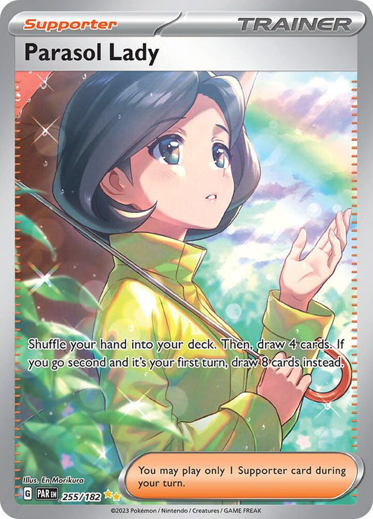 Parasol Lady - 255/182 255/182 Special Illustration Rare Paradox Rift Pokémon card
