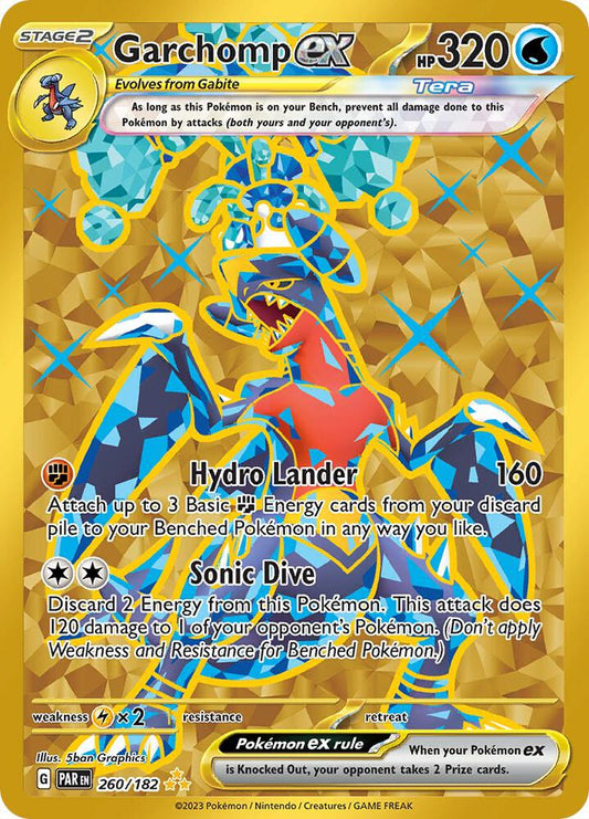 Garchomp ex - 260/182 260/182 Hyper Rare Paradox Rift Pokémon card