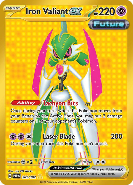 Iron Valiant ex - 261/182 261/182 Hyper Rare Paradox Rift Pokémon card