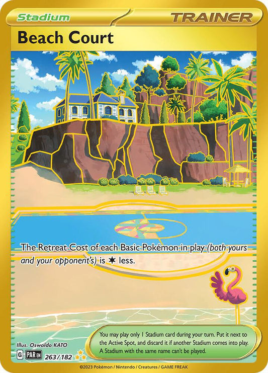 Beach Court - 263/182 263/182 Hyper Rare Paradox Rift Pokémon card