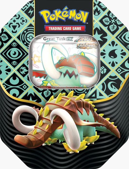 Paldean Fates International Tin [Great Tusk ex] Pokémon card