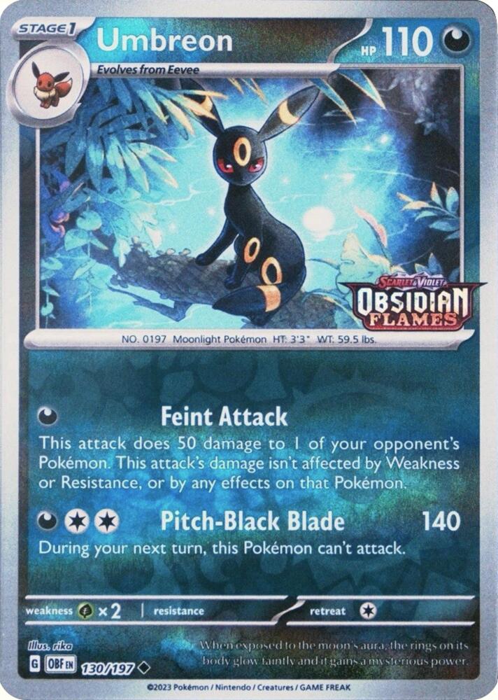 Umbreon (Obsidian Flames Stamped) 130/197 Promo Miscellaneous Cards & Products Pokémon card