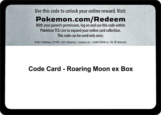 Code Card - Roaring Moon ex Box Code Card Miscellaneous Cards & Products Pokémon card