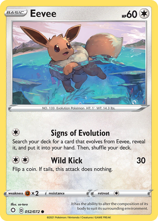 Eevee 052/072 Common Shining Fates