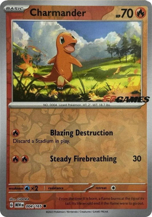 Charmander - 004/165 (EBGames Exclusive) 004/165 Promo Miscellaneous Cards & Products Pokémon card