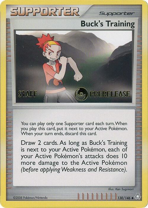 Buck's Training - 130/146 (Prerelease) [Staff] 130 Promo Miscellaneous Cards & Products Pokémon card