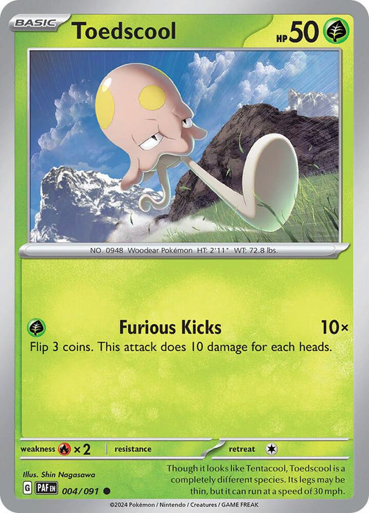 Toedscool - 004/091 004/091 Common Paldean Fates Pokémon card
