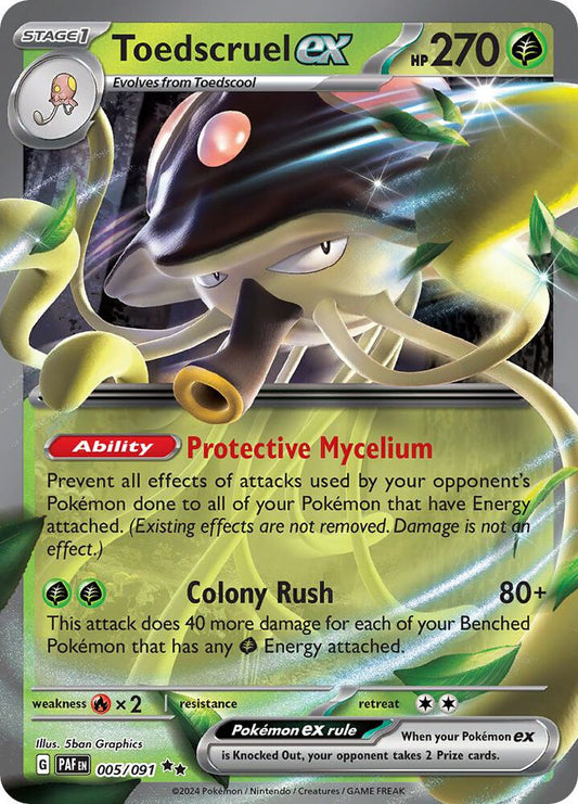 Toedscruel ex - 005/091 005/091 Double Rare Paldean Fates Pokémon card