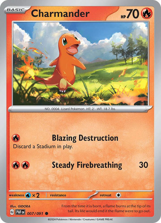 Charmander - 007/091 007/091 Common Paldean Fates Pokémon card