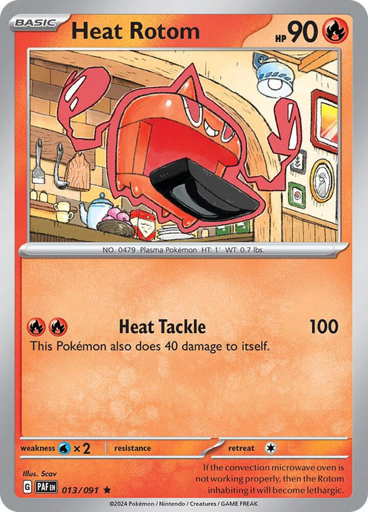Heat Rotom 013/091 Rare Paldean Fates Pokémon card