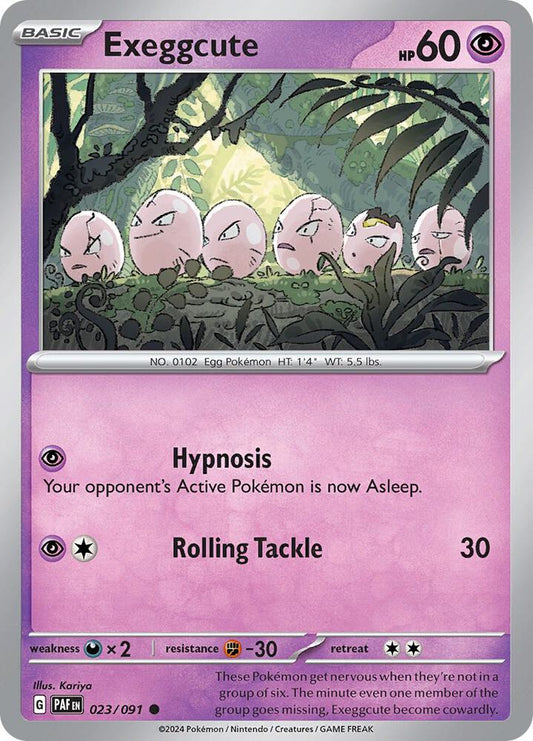 Exeggcute 023/091 Common Paldean Fates Pokémon card