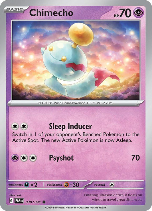 Chimecho 030/091 Common Paldean Fates Pokémon card