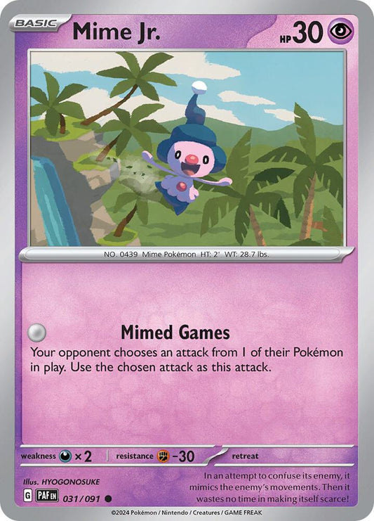 Mime Jr. - 031/091 031/091 Common Paldean Fates Pokémon card