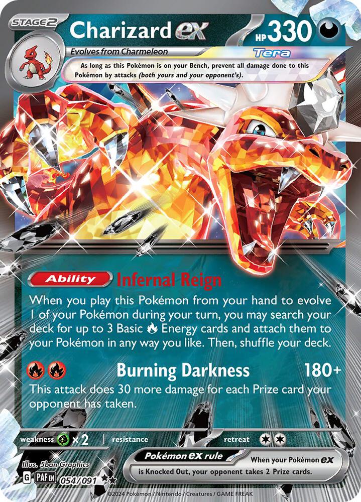Charizard ex - 054/091 Double Rare SV: Paldean Fates