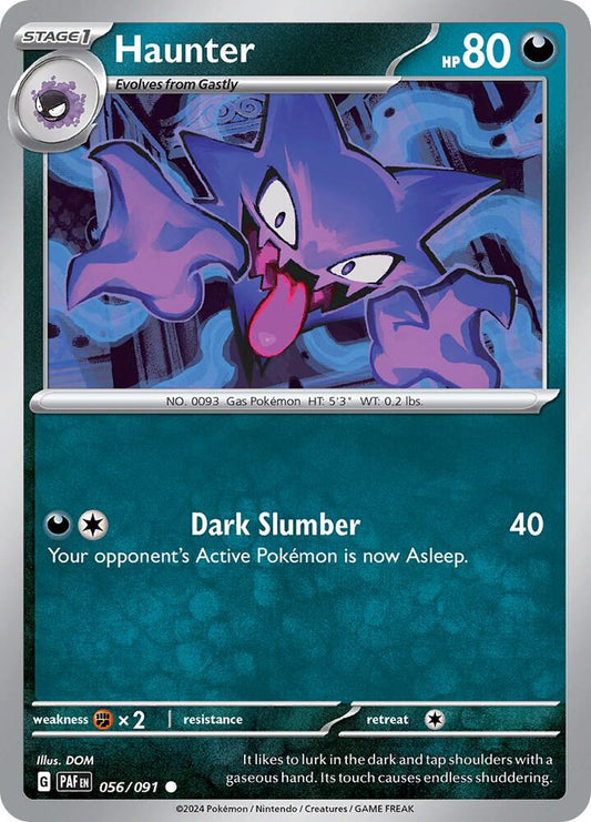 Haunter 056/091 Common Paldean Fates Pokémon card