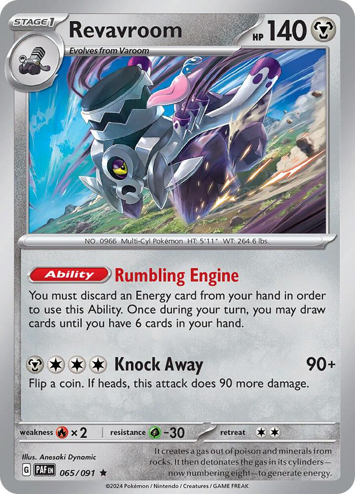 Revavroom - 065/091 065/091 Rare Paldean Fates Pokémon card