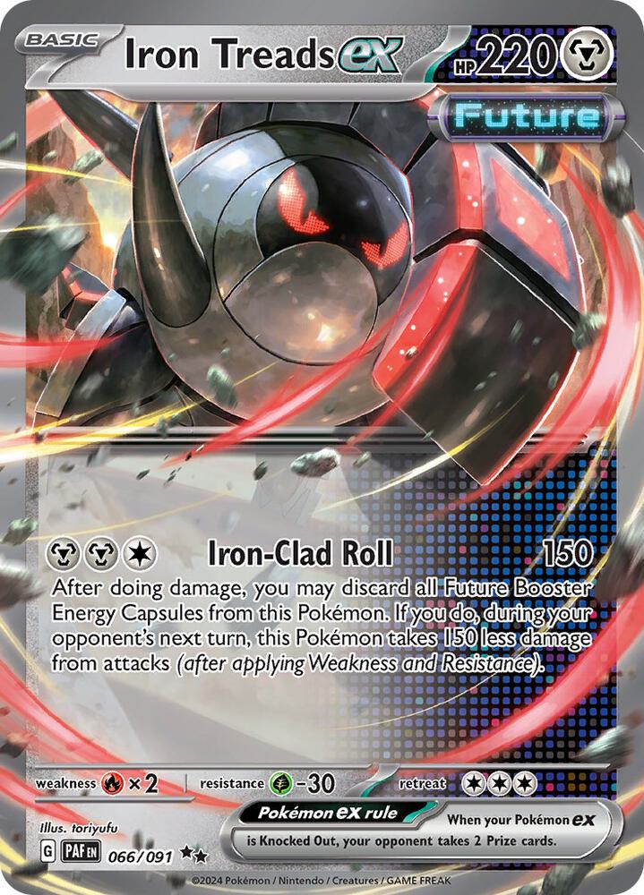 Iron Treads ex 066/091 Double Rare Paldean Fates Pokémon card