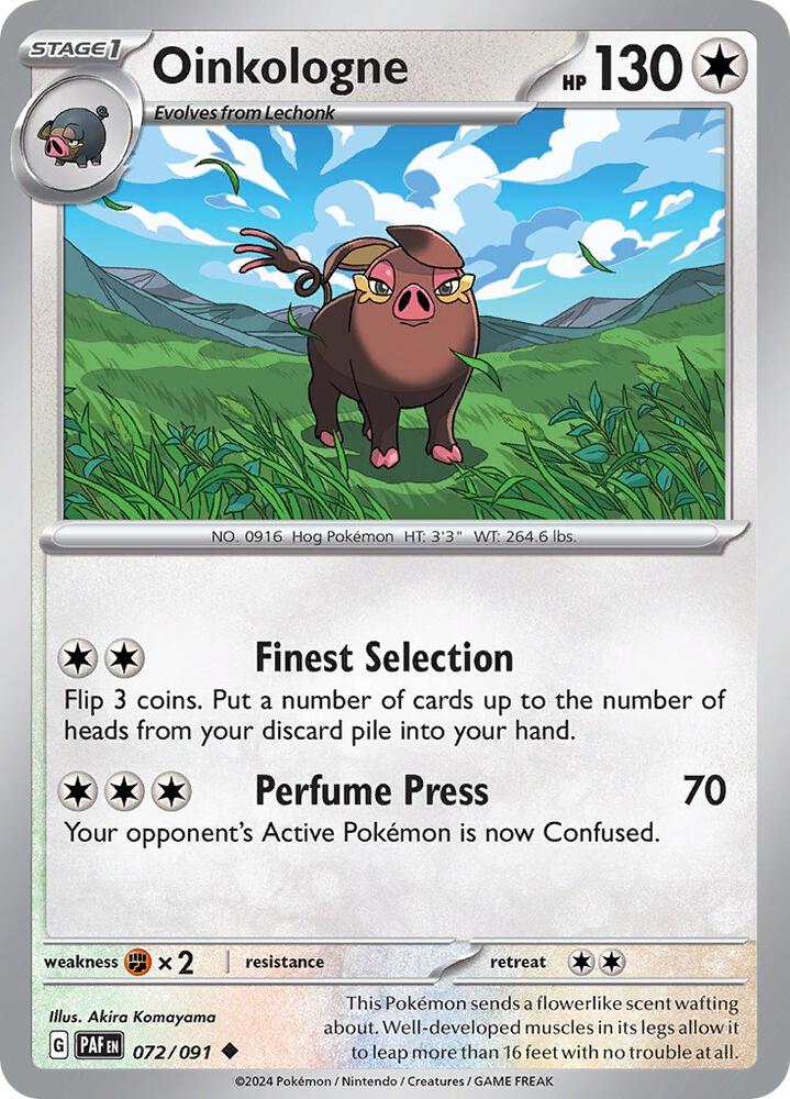 Oinkologne 072/091 Uncommon Paldean Fates Pokémon card