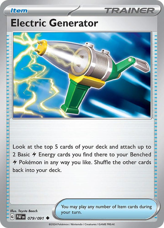 Electric Generator 079/091 Uncommon Paldean Fates Pokémon card