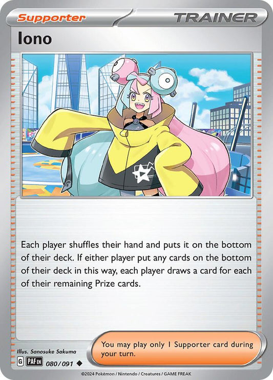 Iono - 080/091 080/091 Uncommon Paldean Fates Pokémon card