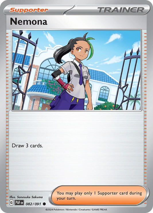 Nemona - 082/091 082/091 Common Paldean Fates Pokémon card