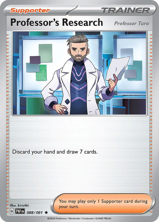 Professor's Research [Professor Turo] - 088/091 088/091 Rare Paldean Fates Pokémon card