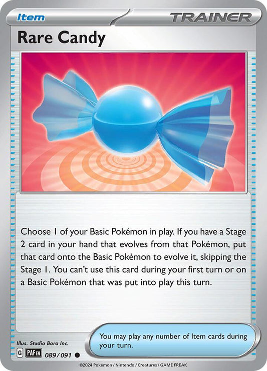 Rare Candy 089/091 Common Paldean Fates Pokémon card